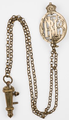 Lot 409 - Edinburgh Rifle Volunteers. An Edwardian oval brass cross belt plate and whistle