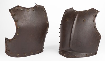 Lot 384 - Armour. British cavalry breast and back plate, 19th century