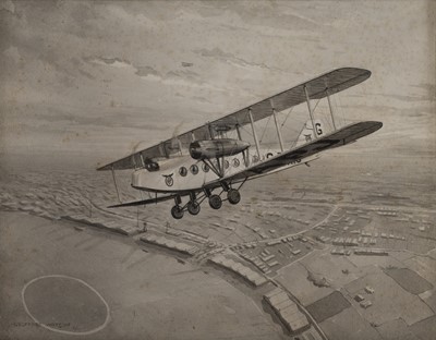 Lot 297 - Watson (Geoffrey, 1894-1979). Golden Age of Aviation, a collection of 8 watercolours, 1920