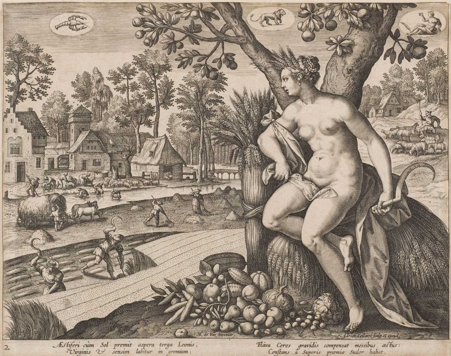 Lot 26 - Collaert (Adriaen, 1560-1618). Summer, from The Four Seasons, after Maarten de Vos, circa 1587