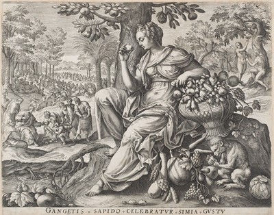 Lot 26 - Collaert (Adriaen, 1560-1618). Summer, from The Four Seasons, after Maarten de Vos, circa 1587