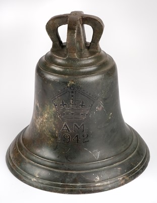 Lot 196 - Scramble bell. A WWII RAF aerodrome station bell dated 1942