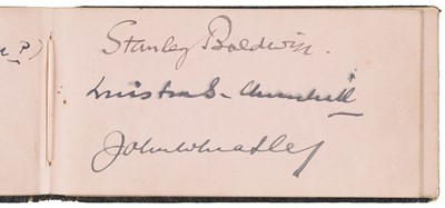 Lot 275 - Churchill (Winston Leonard Spencer, 1874-1965). Ink signature, ‘Winston S. Churchill’, c. 1925