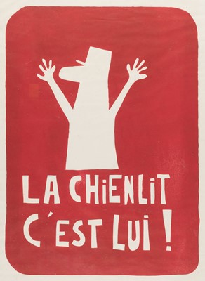 Lot 239 - May 1968 Demonstrations Poster. La Chienlit C'est Lui, by Atelier Populaire, circa 1968, screenprint