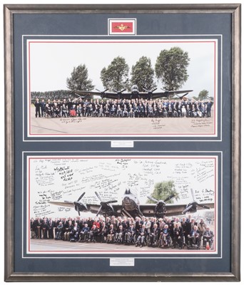 Lot 303 - Bomber Command. Lancaster veterans meeting 2013, two large colour photographs