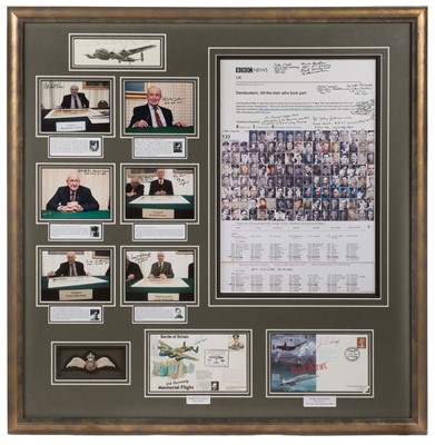 Lot 311 - Dambusters. All the men who took part, a fine display frame