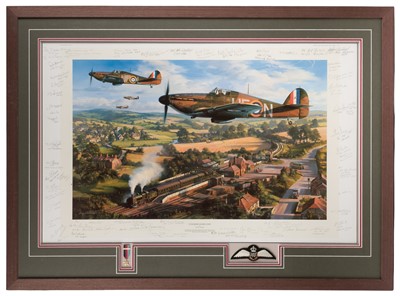 Lot 337 - Trudgian (Nicolas). Tangmere Hurricanes, limited edition Artist's Proof colour print