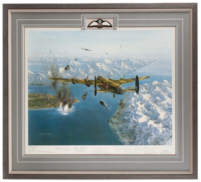 Lot 309 - Coulson (Gerald). The Sinking of the Tirpitz, limited edition colour print