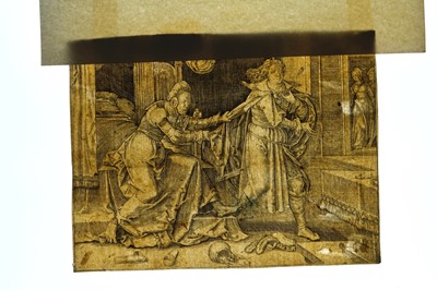 Lot 10 - Leyden (Lucas van, circa 1494-1533). Joseph escaping Potiphar's Wife, 1512