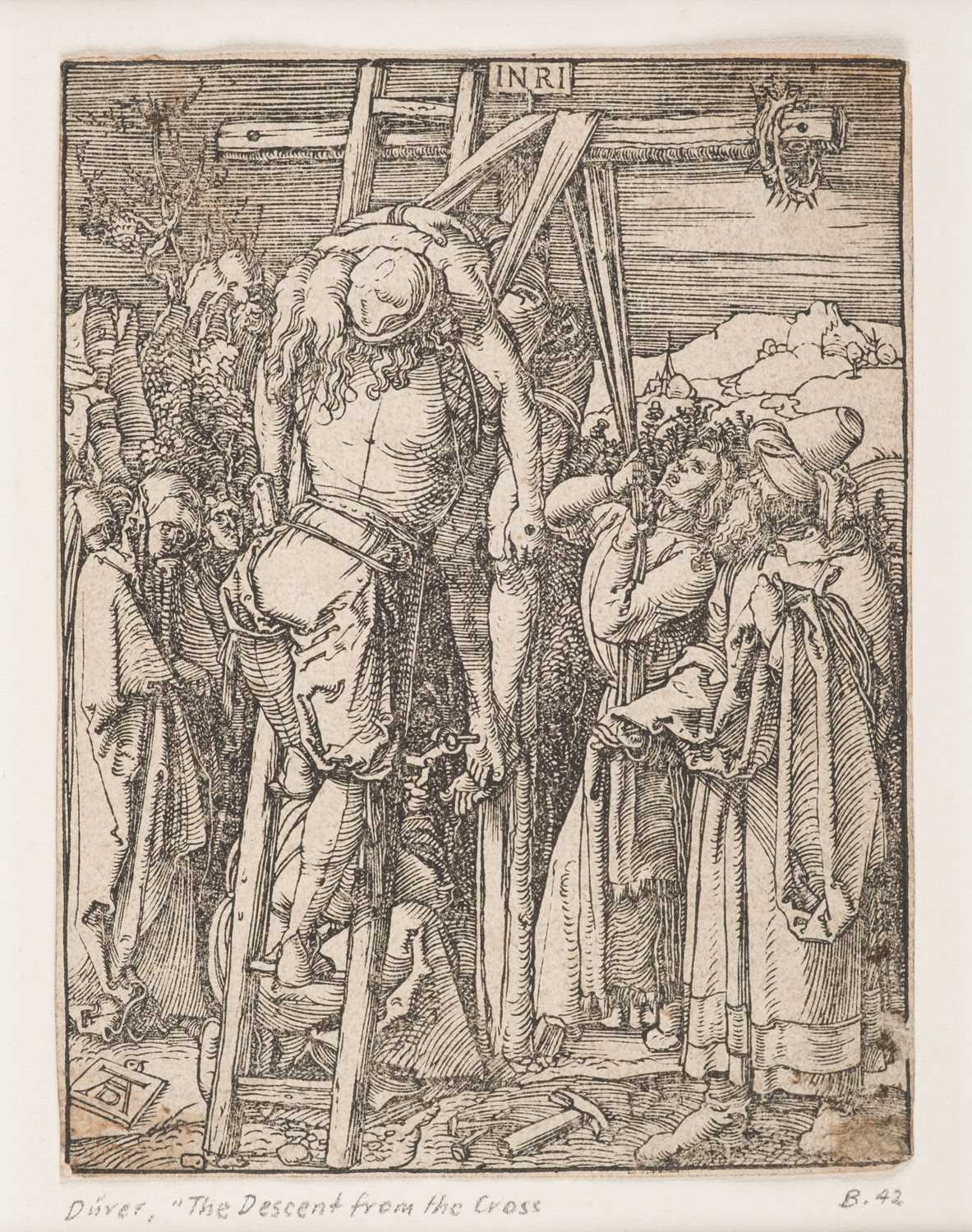 Lot 7 - Durer (Albrecht, 1471-1528). Descent from the Cross (The Small Passion), 1509, woodcut