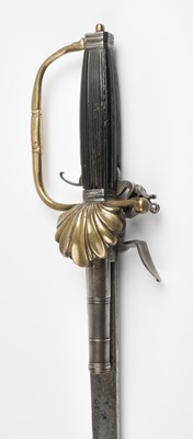Lot 540 - Sword. Dutch combination hunting sword cum flintlock pistol by Van de Baize, 18th century