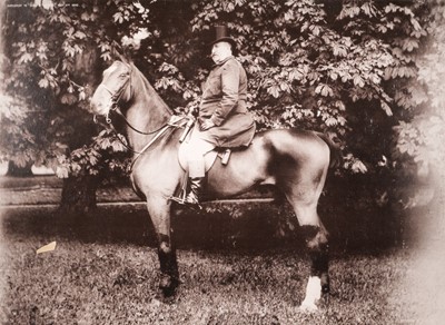 Lot 22 - Hunting Photograph Album. An album containing 52 large-format mounted photographic prints, c. 1890s