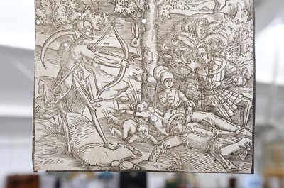 Lot 13 - Attributed to Hans Baldung Grien (1484/85-1545). Danse Macabre, circa 1514, woodcut