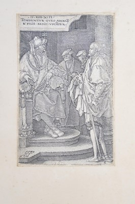 Lot 1 - Aldegrever (Heinrich, circa 1502-1555/61). Absalom Inviting David for a Feast..., 1540