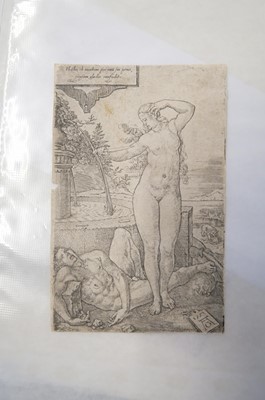 Lot 21 - Ladenspelder (Johann, 1512 - circa 1561). Adam and Eve, after Albrecht Dürer, circa 1550, and others