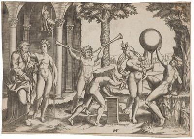 Lot 18 - Raimondi (Marcantonio, circa 1480-1527/34). The Man with Two Trumpets, circa 1530..., and others