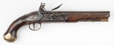 Lot 563 - Pistol. George III New Land Conversion of a Light Dragoon Flintlock Pistol by Rea
