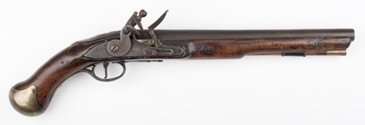 Lot 555 - Pistol. A George III flintlock long sea service pistol, circa 1805
