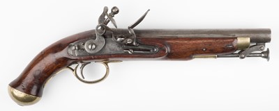 Lot 560 - Pistol. A William IV New Land Conversion of Light Dragoon Flintlock Pistol
