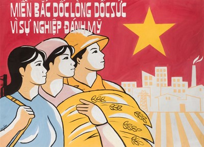 Lot 265 - Vietnamese Propaganda Art. Original poster artwork, c. 1970