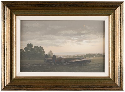 Lot 299 - Woodcock (Keith). After the bombing mission, watercolour and gouache