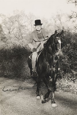 Lot 276 - Churchill (Winston Leonard Spencer, 1874-1965). Photograph Signed, 'Winston S. Churchill', 1948