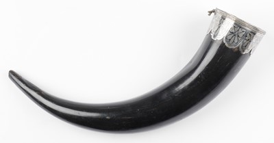 Lot 406 - Drinking horn. A Russian drinking horn, 19th century