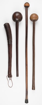 Lot 488 - Tribal Art. A collection of African clubs