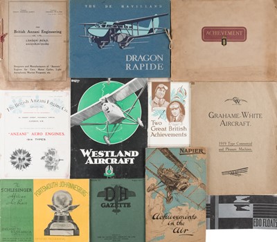 Lot 51 - Miscellaneous Aviation Ephemera. The De Havilland, Dragon Rapide. [1937], and others