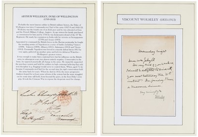 Lot 77 - 65 autographs, signatures and autographed letters, various military leaders, 19th and 20th century