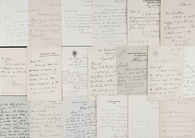Lot 347 - Victorian Letters. A group of approximate 220 autographed letters, mostly late 19th-century