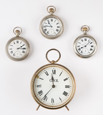 Lot 375 - Railwayana. G.W.R. railway platform pocket watch and other timepieces