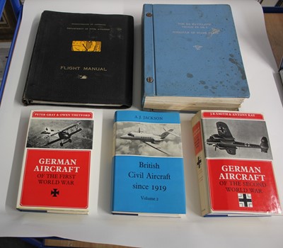 Lot 3 - Aircraft manuals. The De Havilland Venom FB Mk 1, September 1954 and aviation books