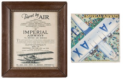 Lot 43 - Imperial Airways. The Greatest Air Service in the World, mid 1930s, full colour brochure/poster