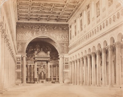 Lot 32 - Ninci (Giuseppe, 1823-1890). Arch of Septimus-Severus [and] St. Paul’s Basilica, Rome, c. 1865