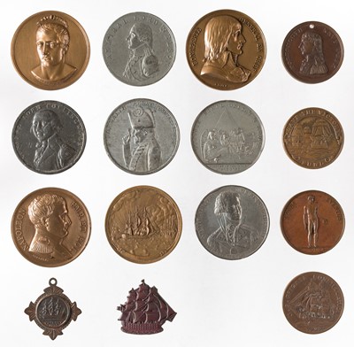 Lot 603 - Maritime medals. A collection of maritime medals, including Admiral Lord Nelson