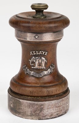Lot 427 - Highlanders. A Victorian pepper grinder presented to Captain Rutherford Clark, 1893