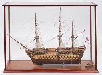 Lot 456 - Nelson (Horatio, 1758-1805). A 1-70 model of Nelson's flagship H.M.S. Victory