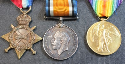 Lot 668 - WWI Medals. A 'Somme' casualty group of three to Sapper L. Clayton, Royal Engineers