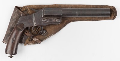 Lot 412 - Flare pistol. A WWI German Hebel flare pistol (deactivated) and rare holster
