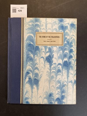 Lot 429 - Williams (David, editor). The Stone of the Philosophers; Embracing the First Matter..., 1964