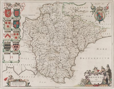 Lot 153 - Blaeu (Johannes). Five British county maps, [1645 - 60]