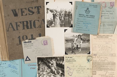Lot 72 - WWII West Africa 1944. A small archive of letters, notes and photographs from Leading Aircraftman E. G. Boynett