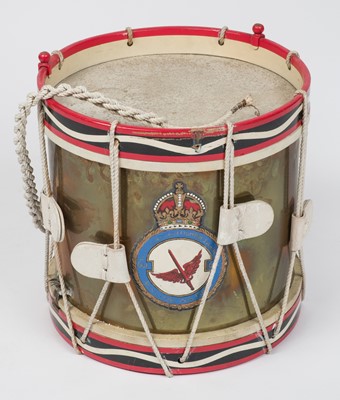 Lot 233 - Battle of Britain. A WWII period RAF marching drum of 601 Squadron "The Millionaires' Squadron"