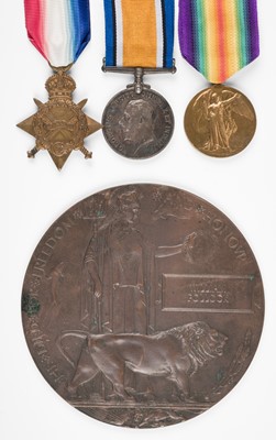 Lot 671 - WWI Medals. 'First Day of Loos' Casualty Group to Corporal W. Pollack, Royal Scots