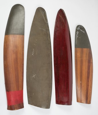 Lot 257 - Propeller. A collection of WWI cut propeller blades