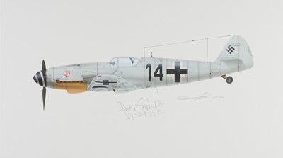 Lot 295 - Valo (John. C.). Messerschmitt Bf-109G-14 - Jagdgeschwader JG.3 - “Black 14”