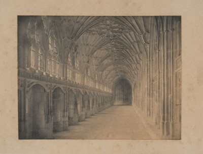 Lot 109 - Evans (Frederick H.). Gloucester Cathedral, two platinum prints, c. 1890