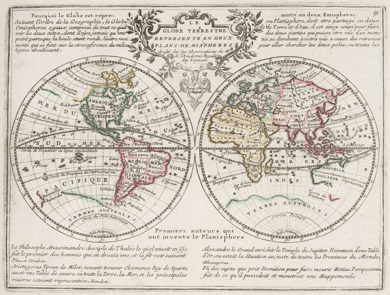 Lot 16 - Chiquet (Jacques). Le Nouveau et Curieux Atlas Géographique et Historique..., circa 1719
