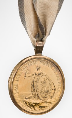 Lot 574 - Alexander Davison's Medal for the Battle of the Nile, 1798 - Commander Henry Smith Wilson